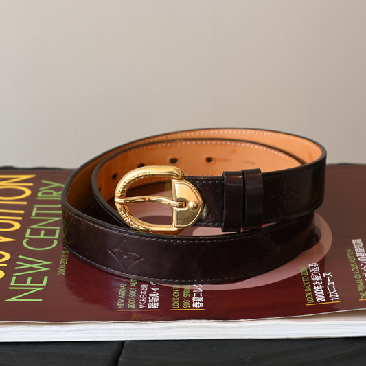 Louis Vuitton Amarante Monogram Vernis Belt