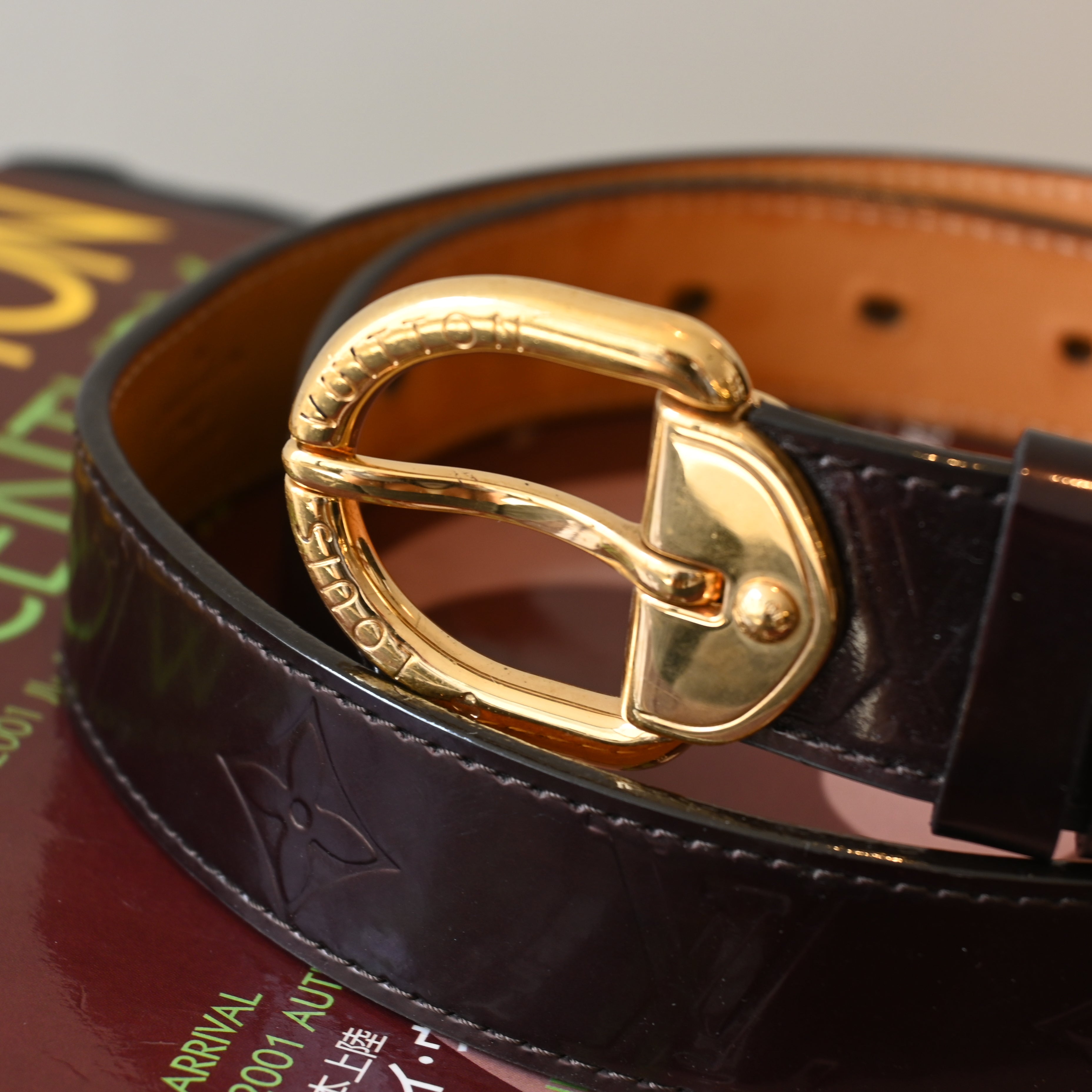 Louis Vuitton Amarante Monogram Vernis Belt - Leluxe Vintage Sdn. Bhd.
