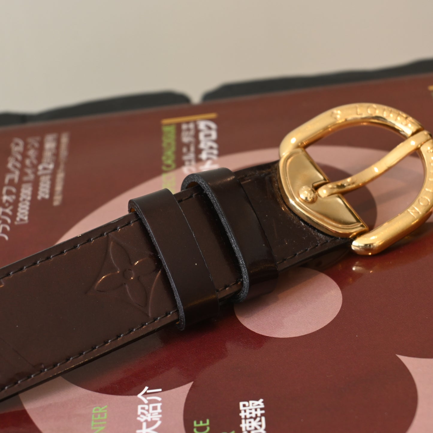Louis Vuitton Amarante Monogram Vernis Belt
