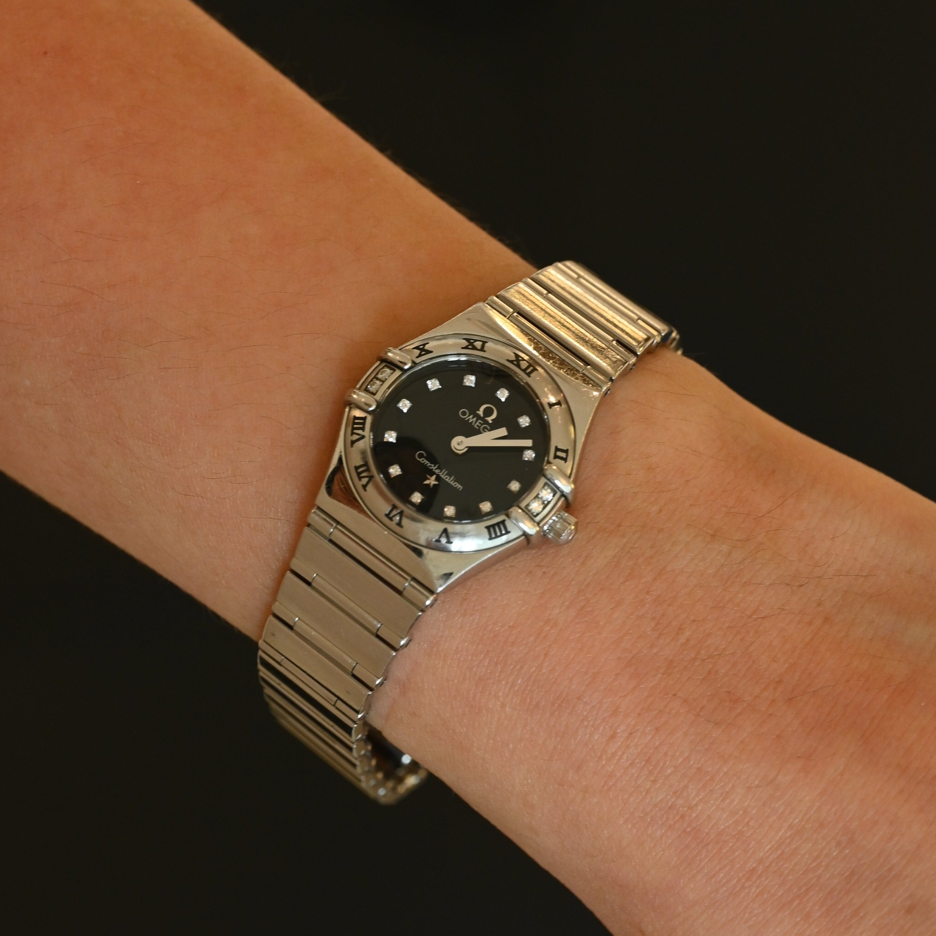 Omega Constellation My Choice Black Dial with Diamonds Ref.895.1248 Cal.1456