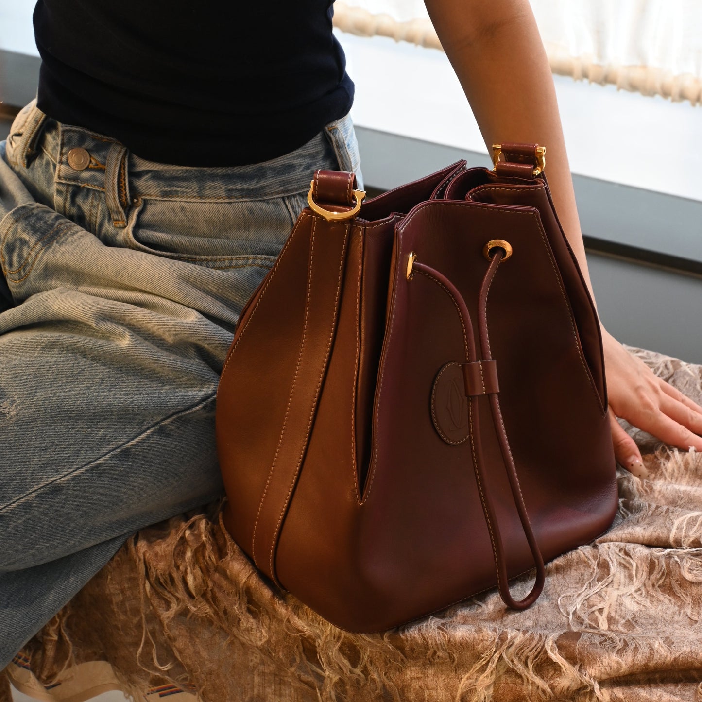 Cartier Bucket Drawstring Bag