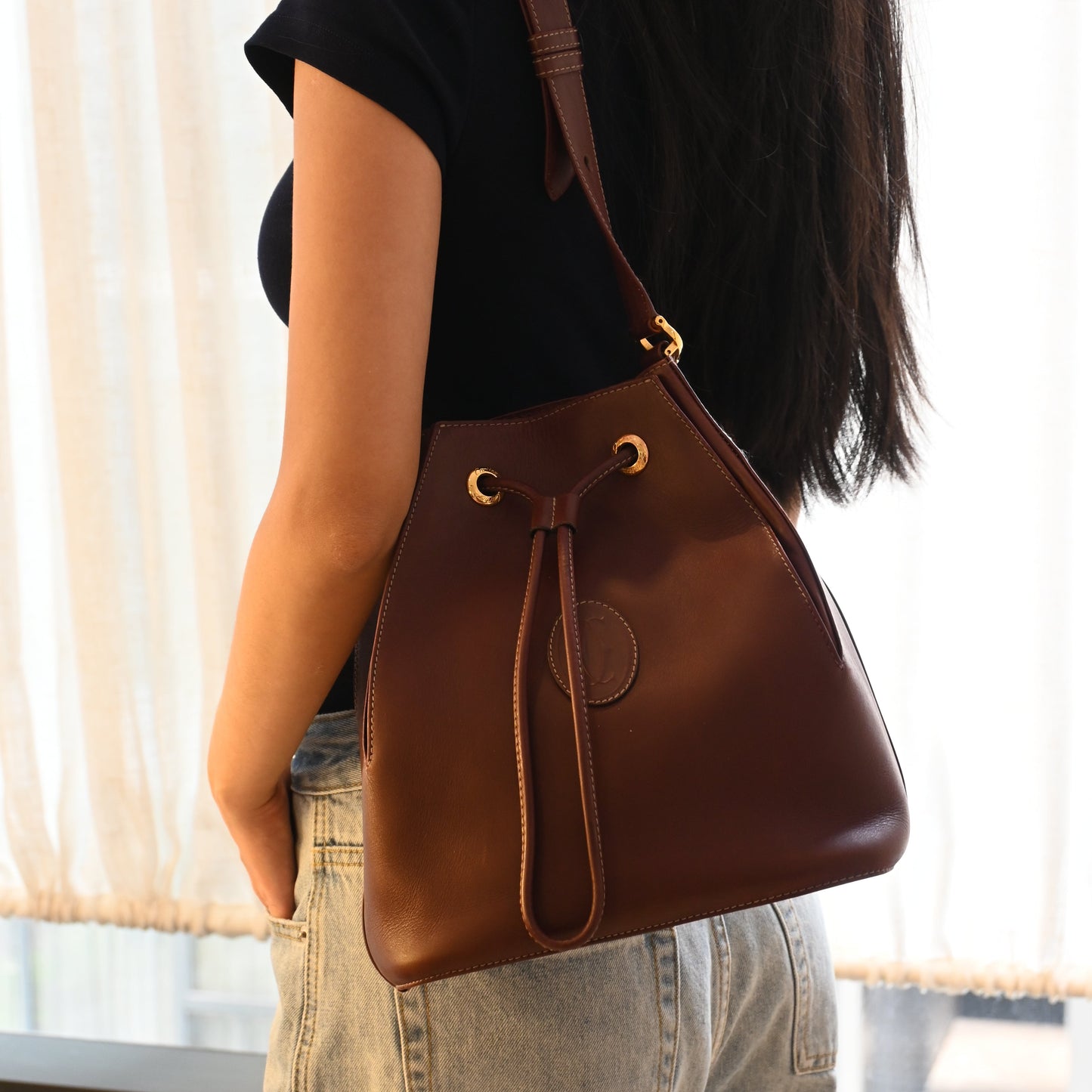 Cartier Bucket Drawstring Bag