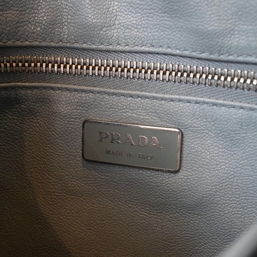 Prada Nappa Circle Buckle Tassel Square Flap