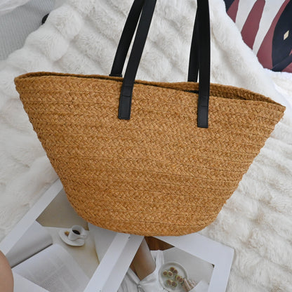 Yves Saint Laurant YSL Medium Panier Raffia Tote - Leluxe Vintage Sdn. Bhd.