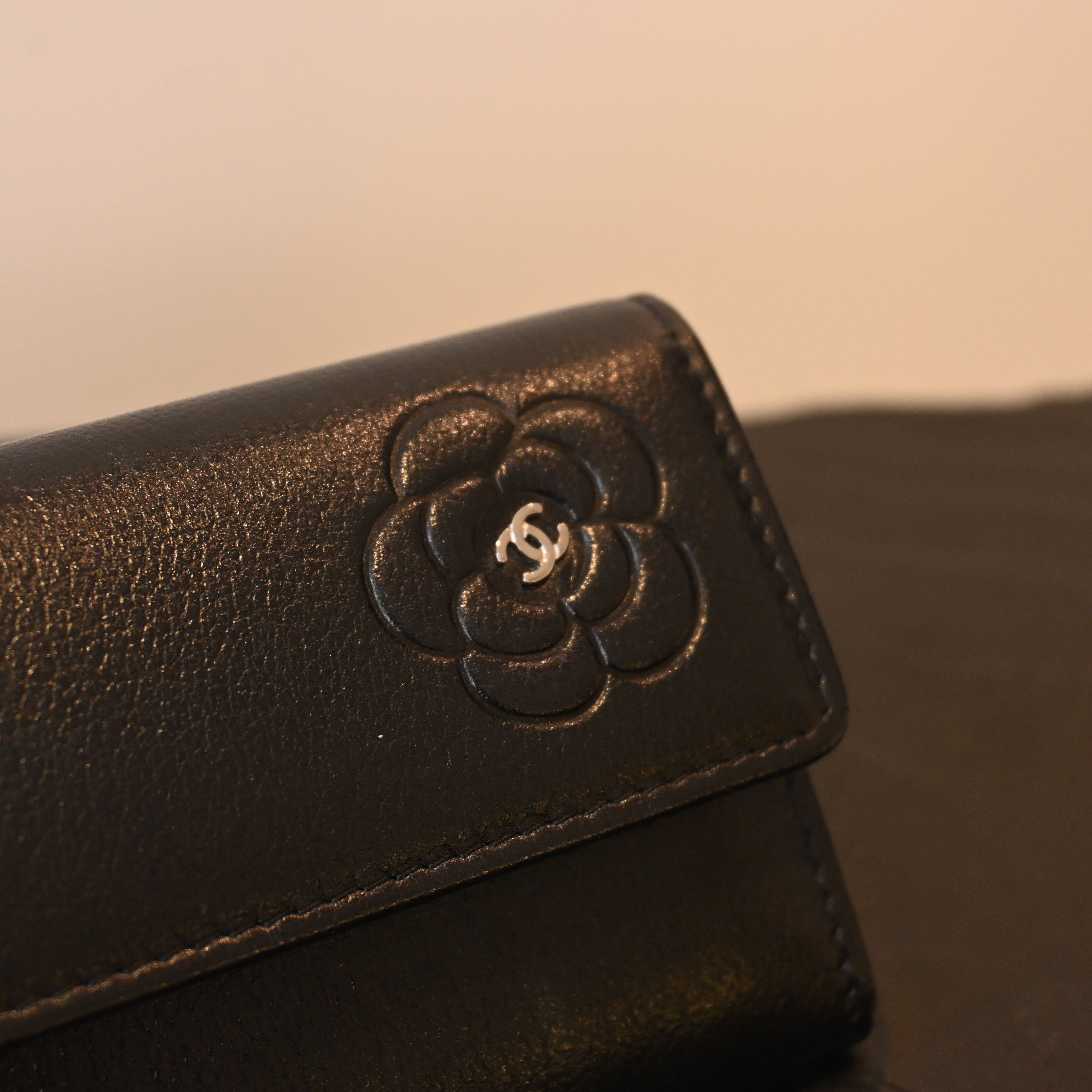 Chanel Camelia Calfskin Cardholder