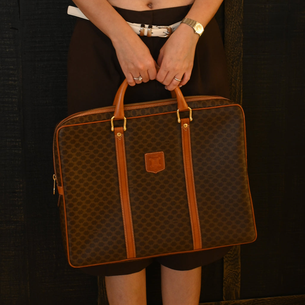 Celine Macadam Triomphe Monogram Briefcase