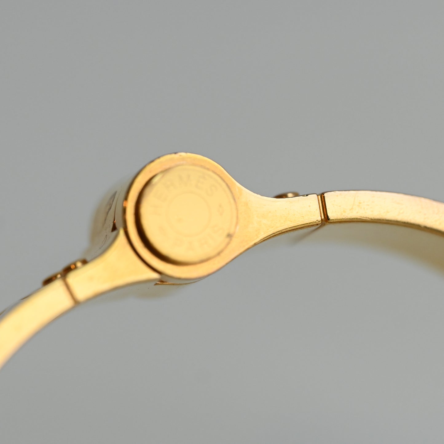Hermes White Enamel Hinged Bracelet - Leluxe Vintage Sdn. Bhd.