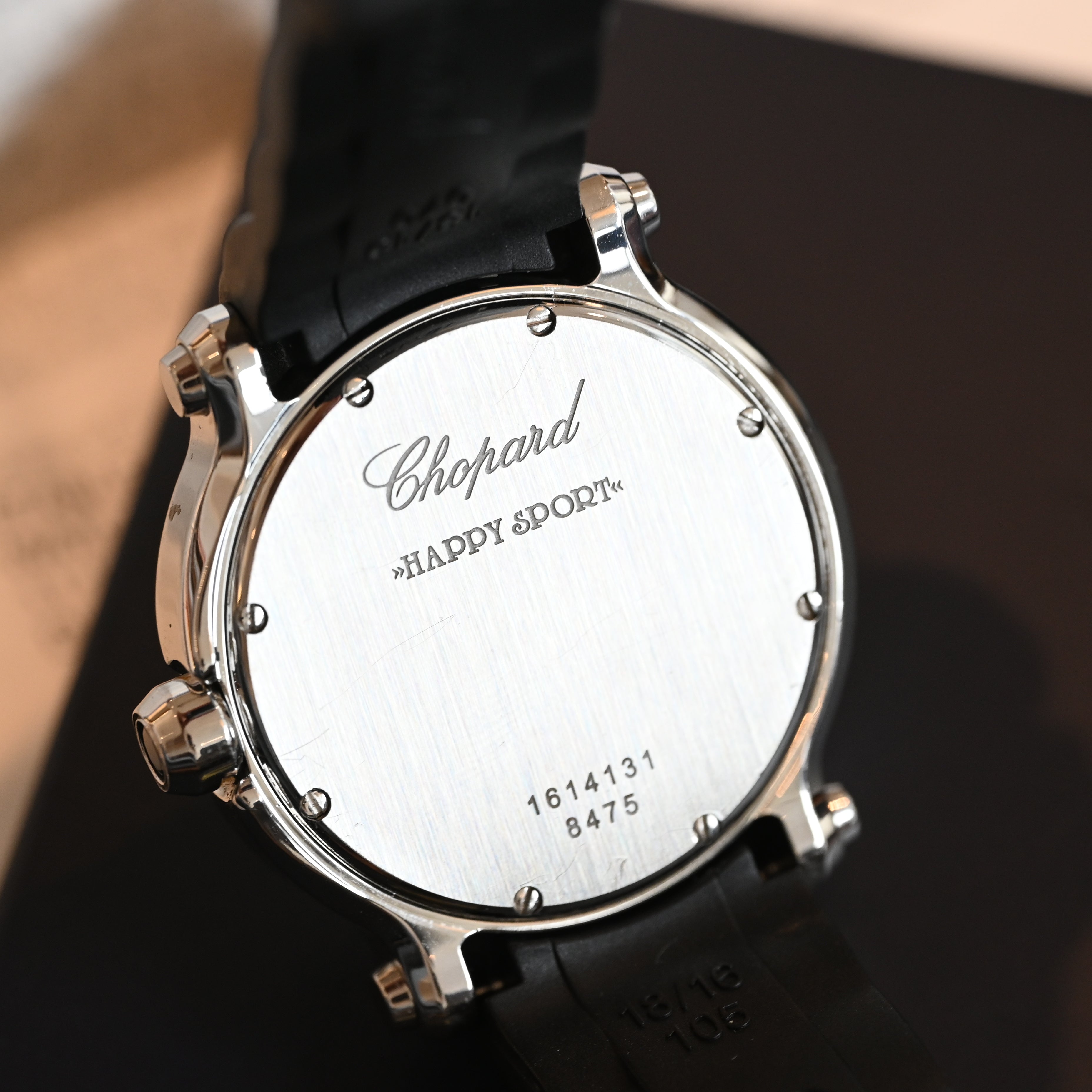 Chopard Happy Sports Black Dial Diamonds Watch