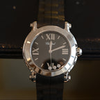 Chopard Happy Sports Black Dial Diamonds Watch