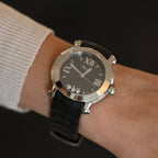 Chopard Happy Sports Black Dial Diamonds Watch