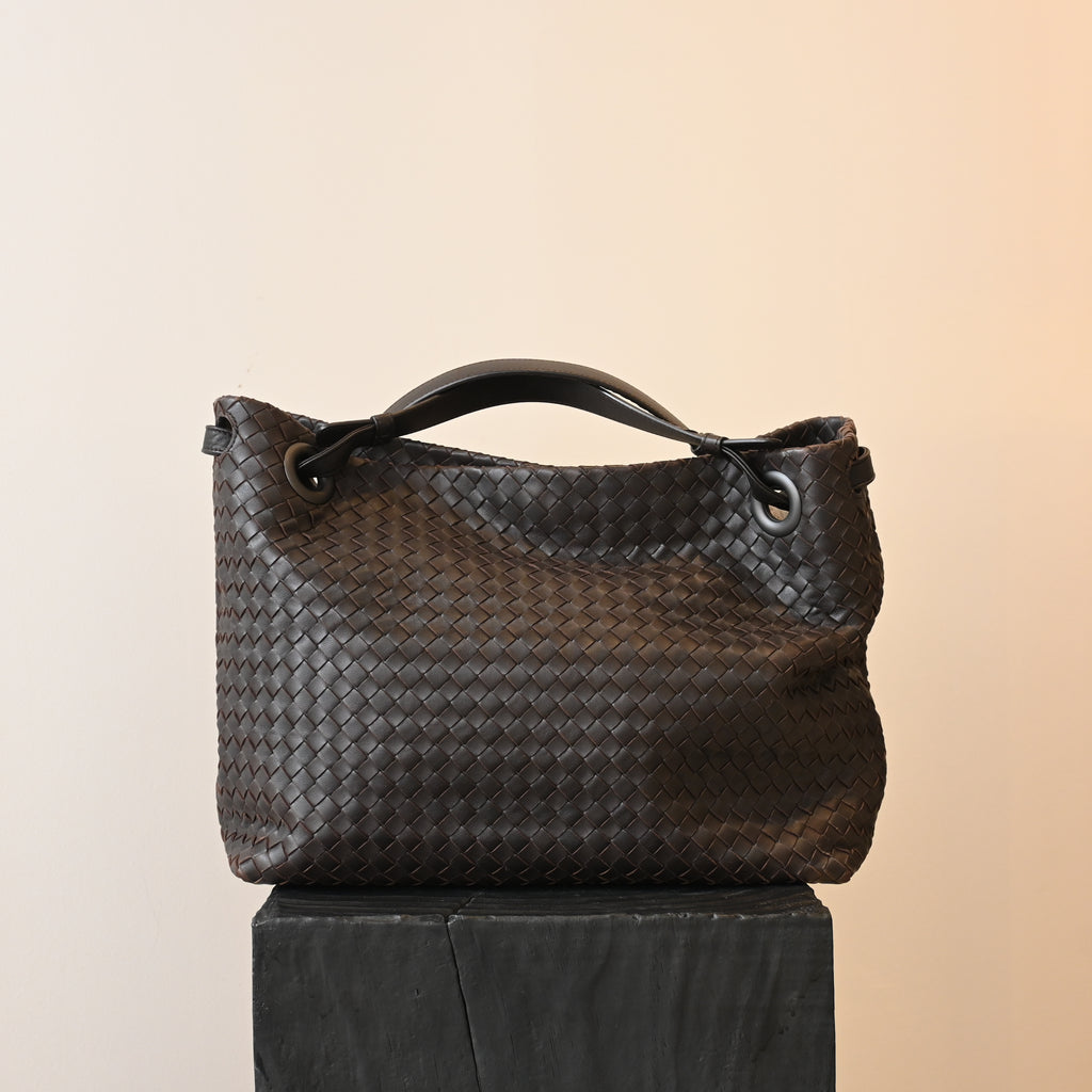 Bottega Veneta Intrecciato Leather Tote Brown