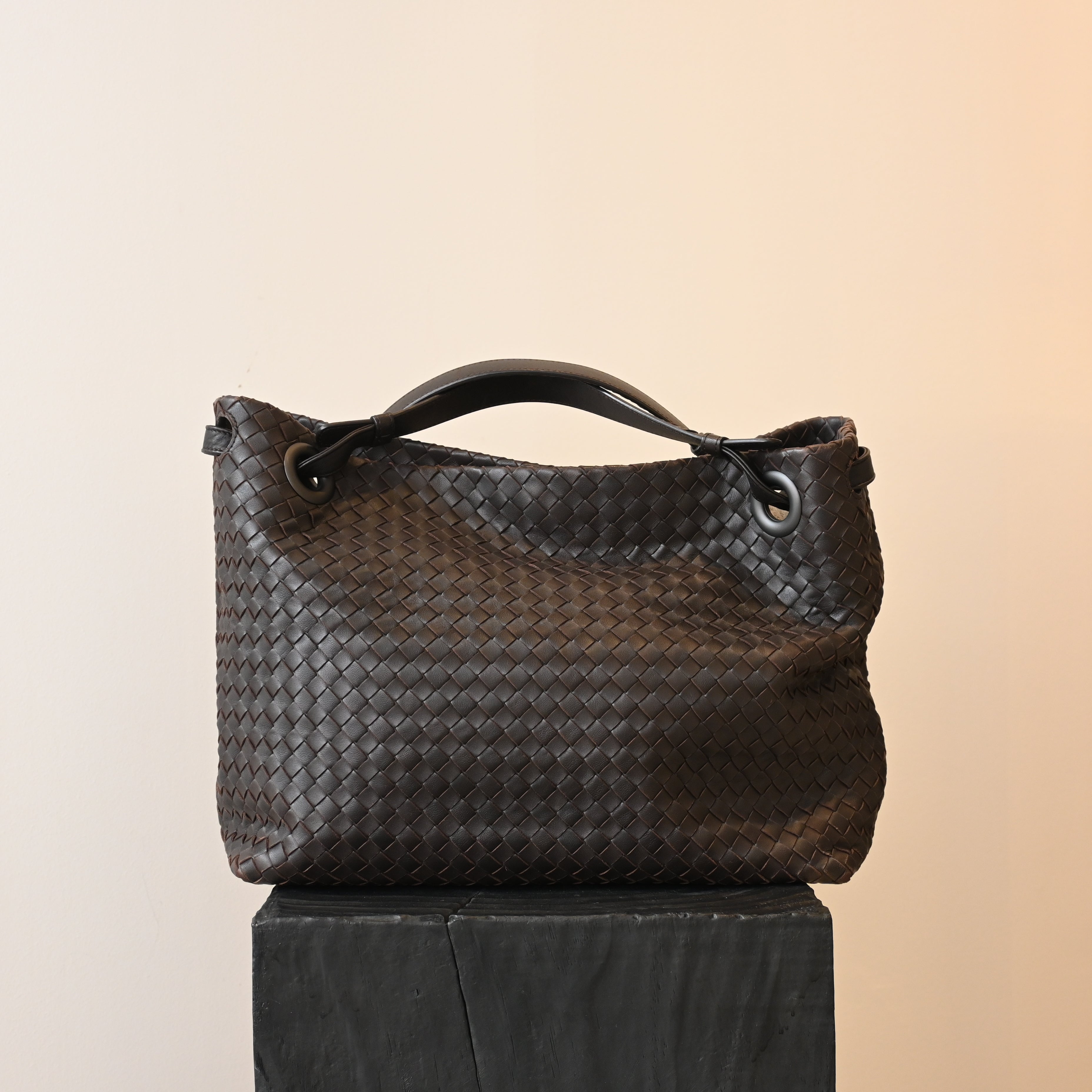 Bottega Veneta Intrecciato Leather Tote Brown