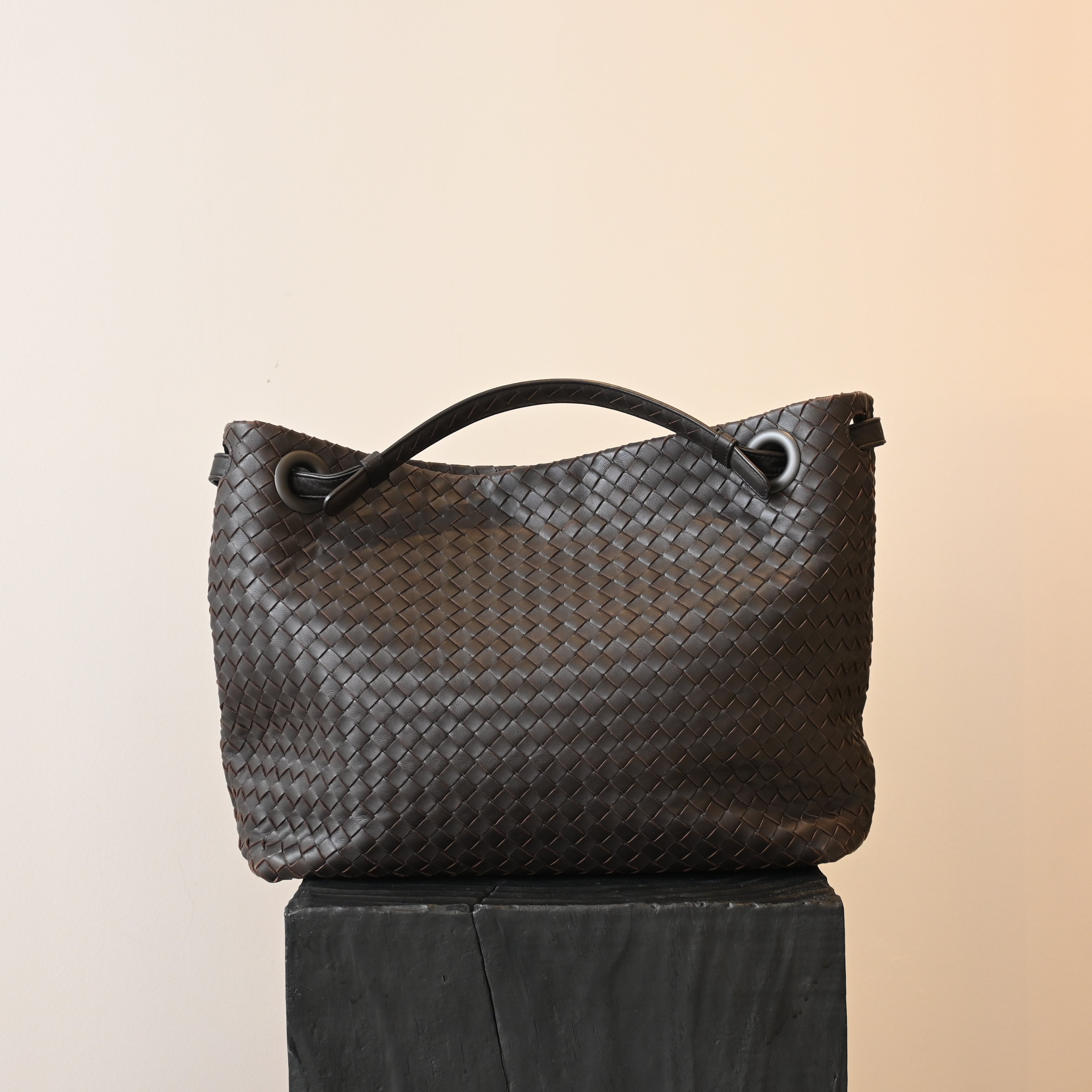 Bottega Veneta Intrecciato Leather Tote Brown