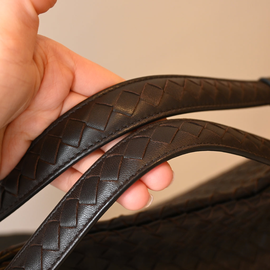 Bottega Veneta Intrecciato Leather Tote Brown