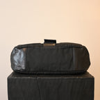 Prada Double Pocket Calfskin Nylon Shoulder Bag