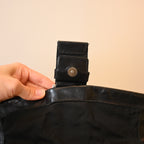Prada Double Pocket Calfskin Nylon Shoulder Bag