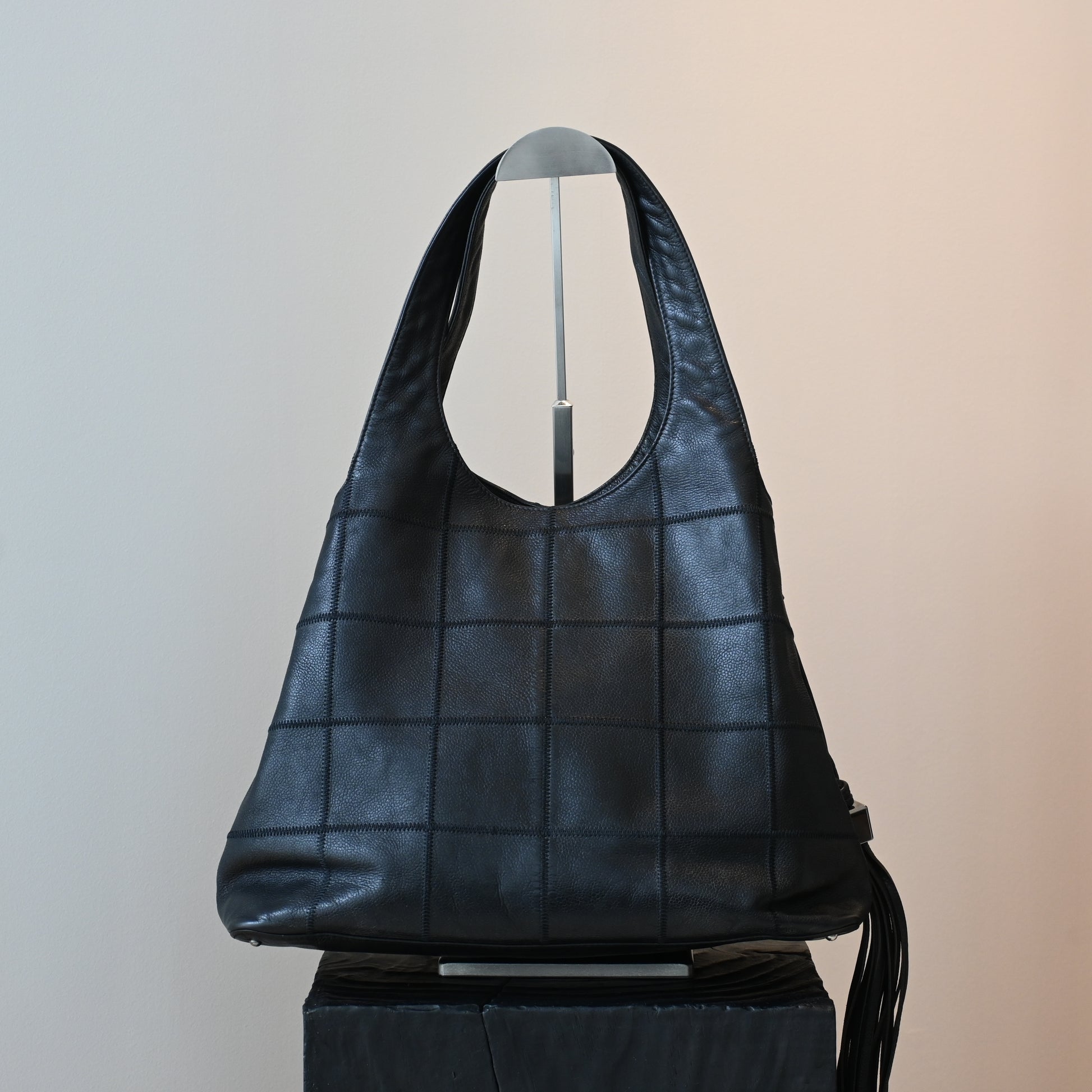 Chanel Square Stitch Tassel Hobo - Leluxe Vintage Sdn. Bhd.