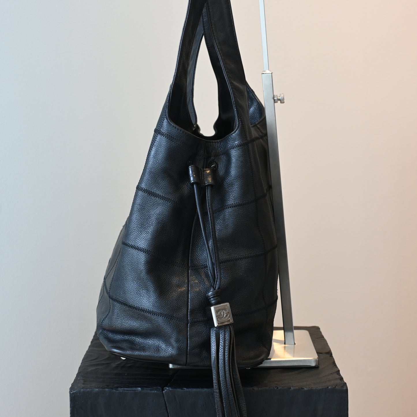 Chanel Square Stitch Tassel Hobo - Leluxe Vintage Sdn. Bhd.