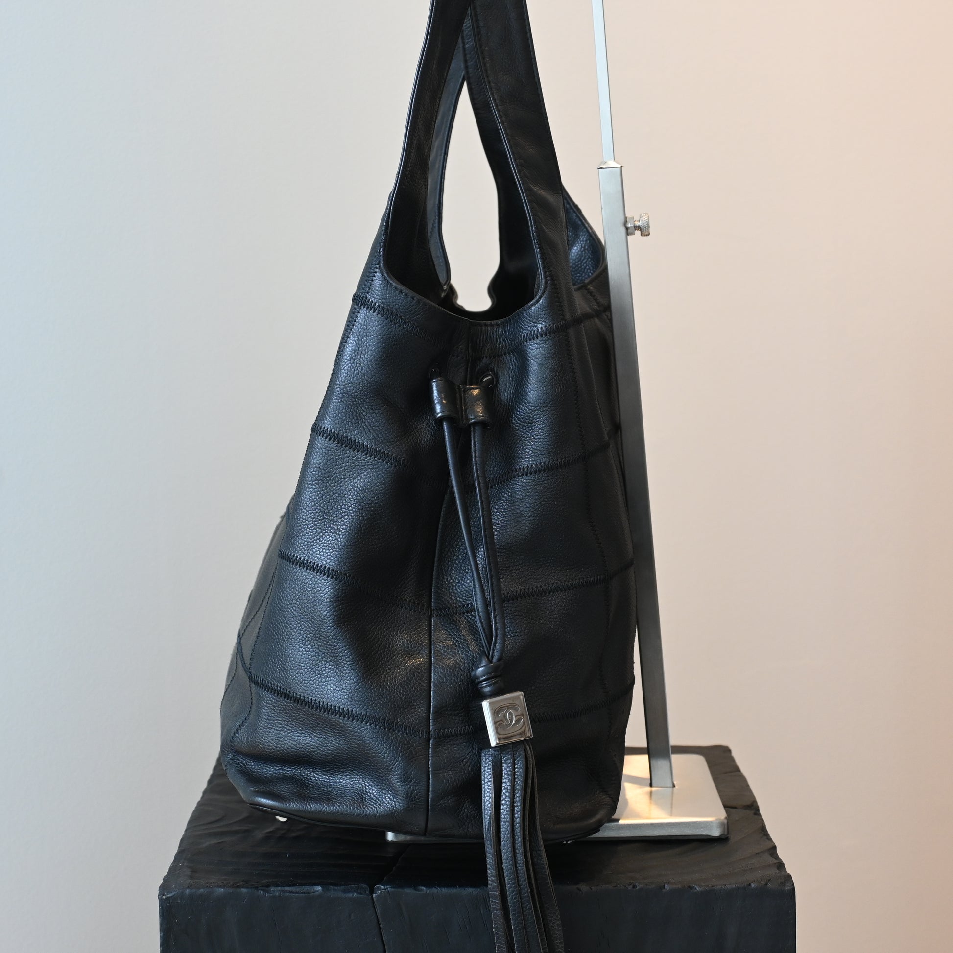 Chanel Square Stitch Tassel Hobo - Leluxe Vintage Sdn. Bhd.