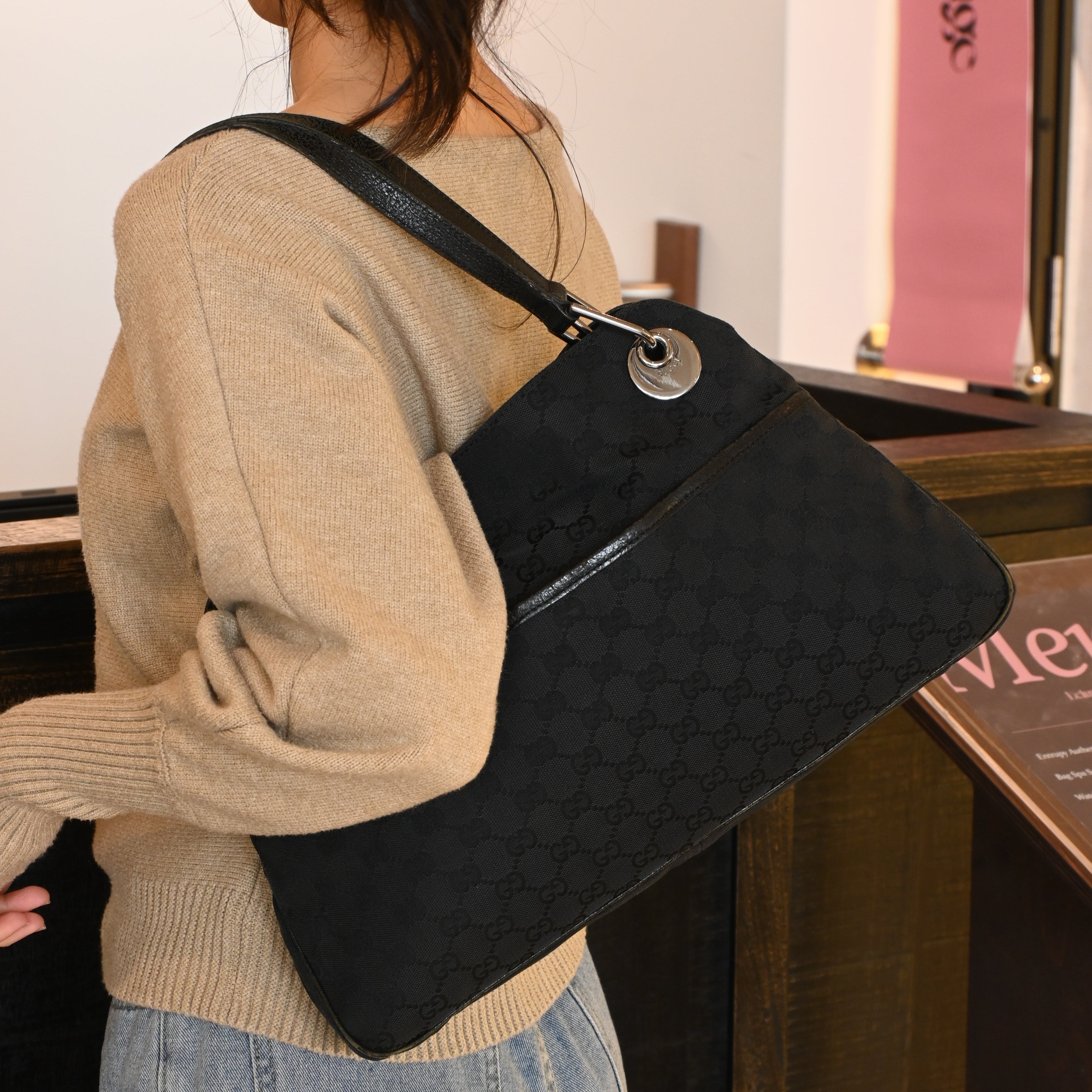Gucci GG Black Monogram Tote