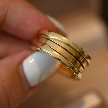 Bvlgari B.Zero1 Ring 2 Band YG Size 54 - Leluxe Vintage Sdn. Bhd.