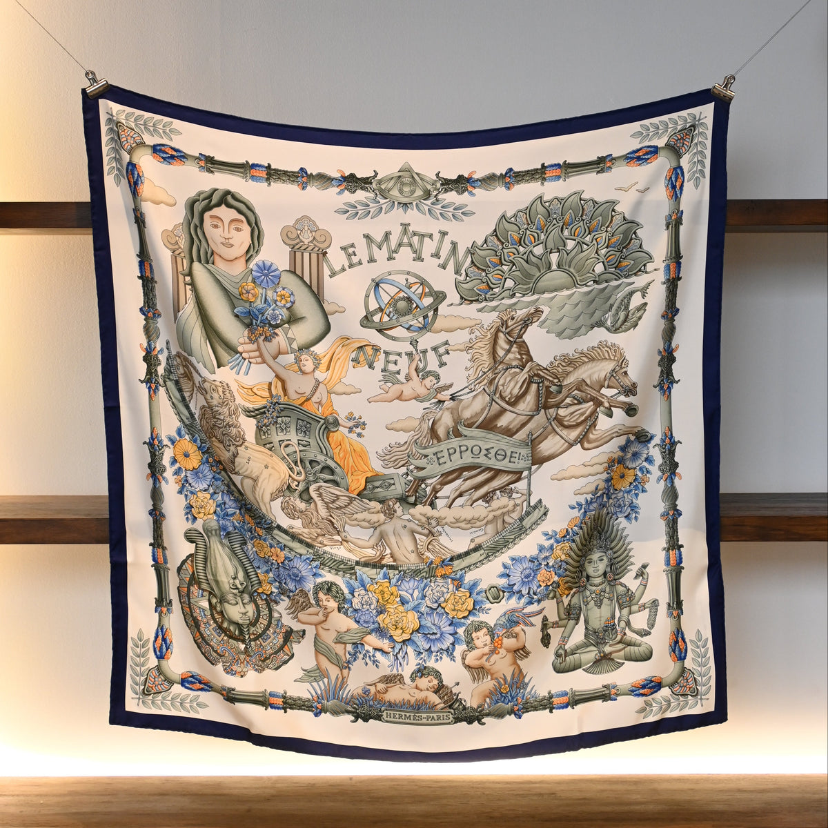 Hermès Carré 90 Scarf Le Matin Neuf