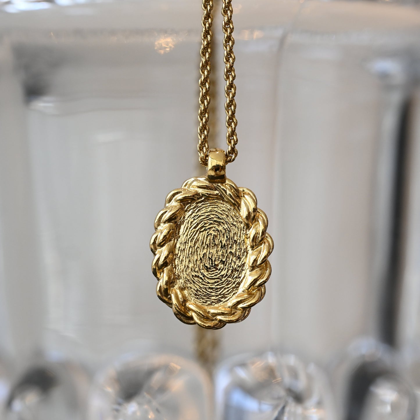 Christian Dior Logo Necklace Oval
