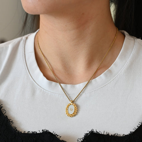 Christian Dior Logo Necklace Oval - Leluxe Vintage Sdn. Bhd.