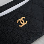 Chanel Matelasse Caviar Skin Card Case Black GHW - Leluxe Vintage Sdn. Bhd.
