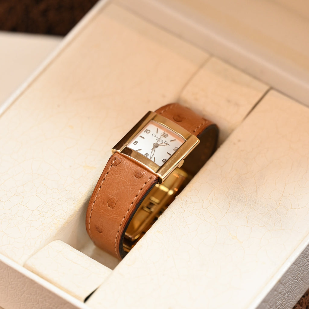 Christian Dior D80-140 Watch with Ostrict Leather Strap