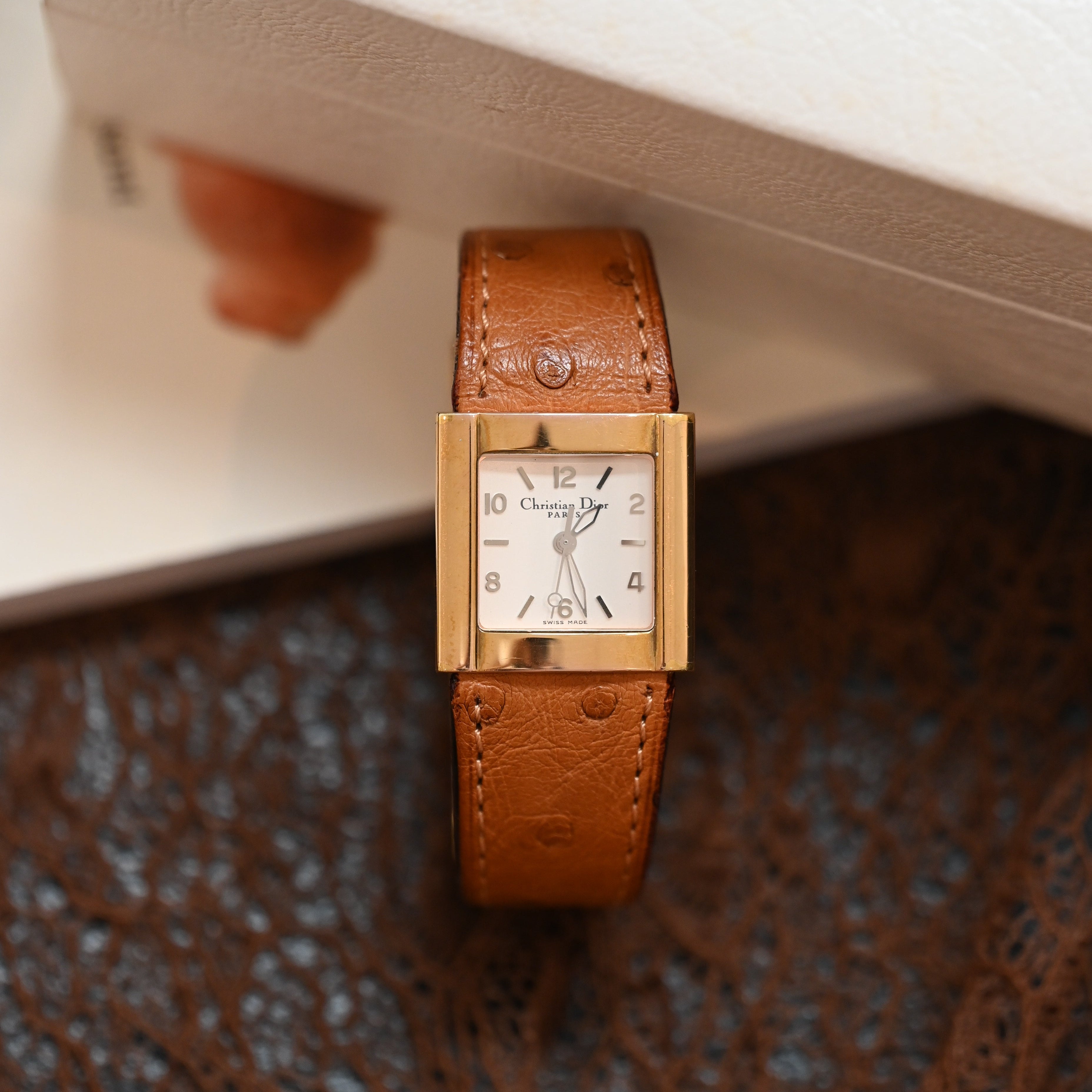 Christian Dior D80-140 Watch with Ostrict Leather Strap