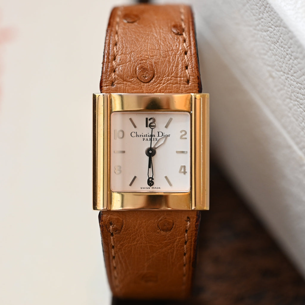 Christian Dior D80-140 Watch with Ostrict Leather Strap
