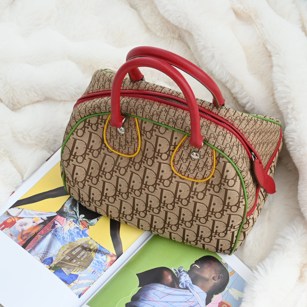 Christian Dior 2004 Rasta Small Bowling Bag by John Galliano - Leluxe Vintage Sdn. Bhd.