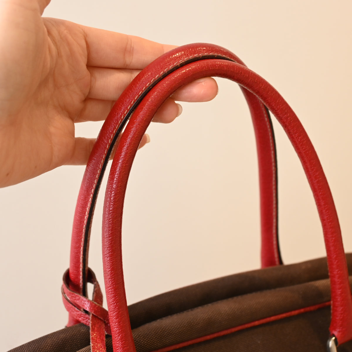 Prada Brown Bowling Bag
