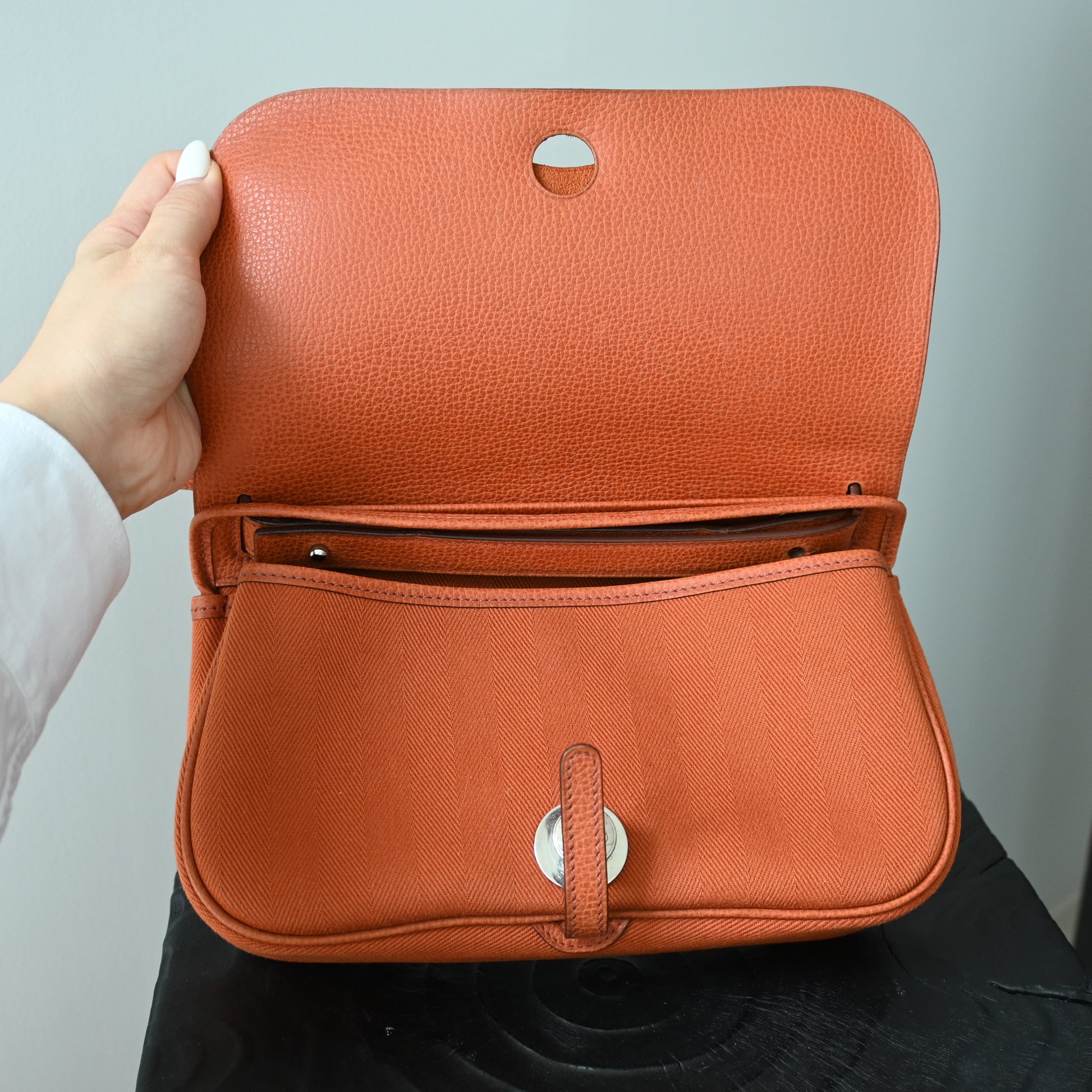 Hermes Colorado PM Vache Liege / Toile - Leluxe Vintage Sdn. Bhd.