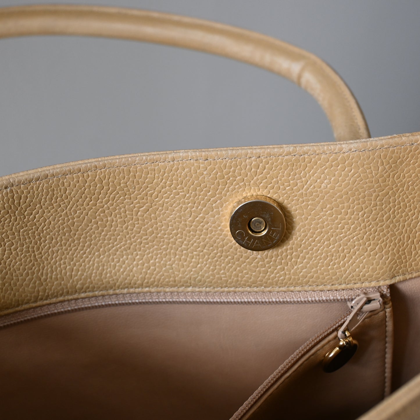 Chanel CC Timeless Tote Beige - Leluxe Vintage Sdn. Bhd.