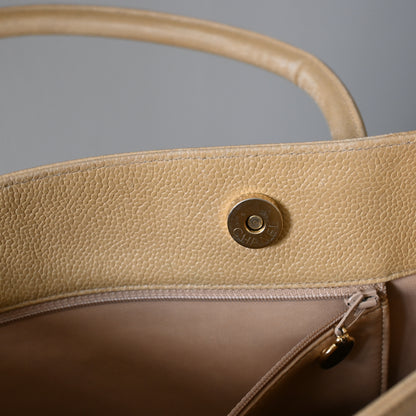 Chanel CC Timeless Tote Beige - Leluxe Vintage Sdn. Bhd.
