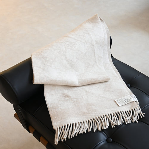 Fendi FXT324 Scarf Wool & Cashmere Beige - Leluxe Vintage Sdn. Bhd.