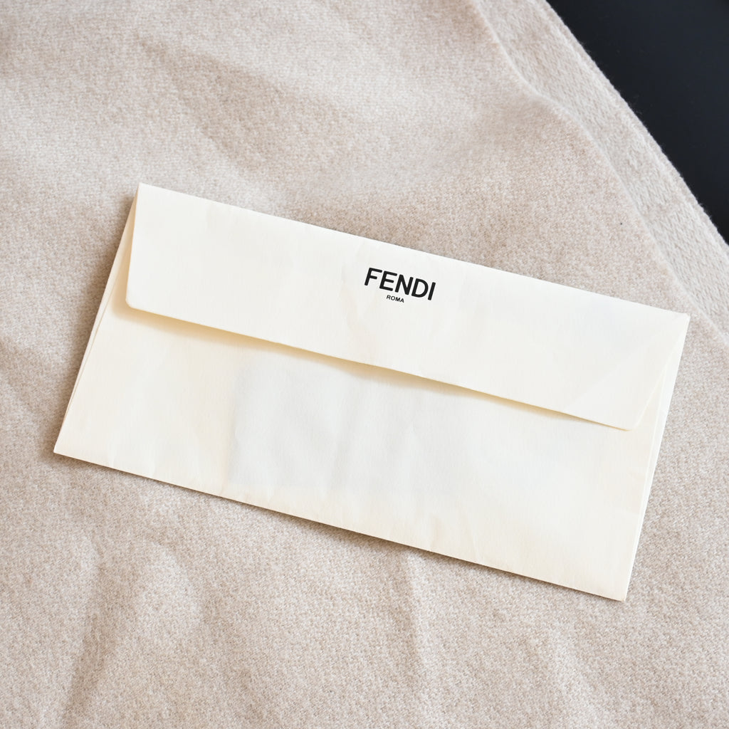 Fendi FXT324 Scarf Wool & Cashmere Beige - Leluxe Vintage Sdn. Bhd.