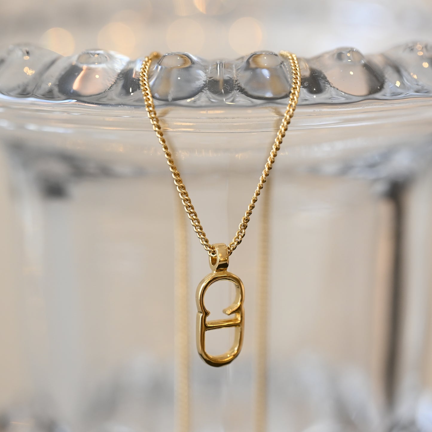 Christian Dior CD logo Necklace