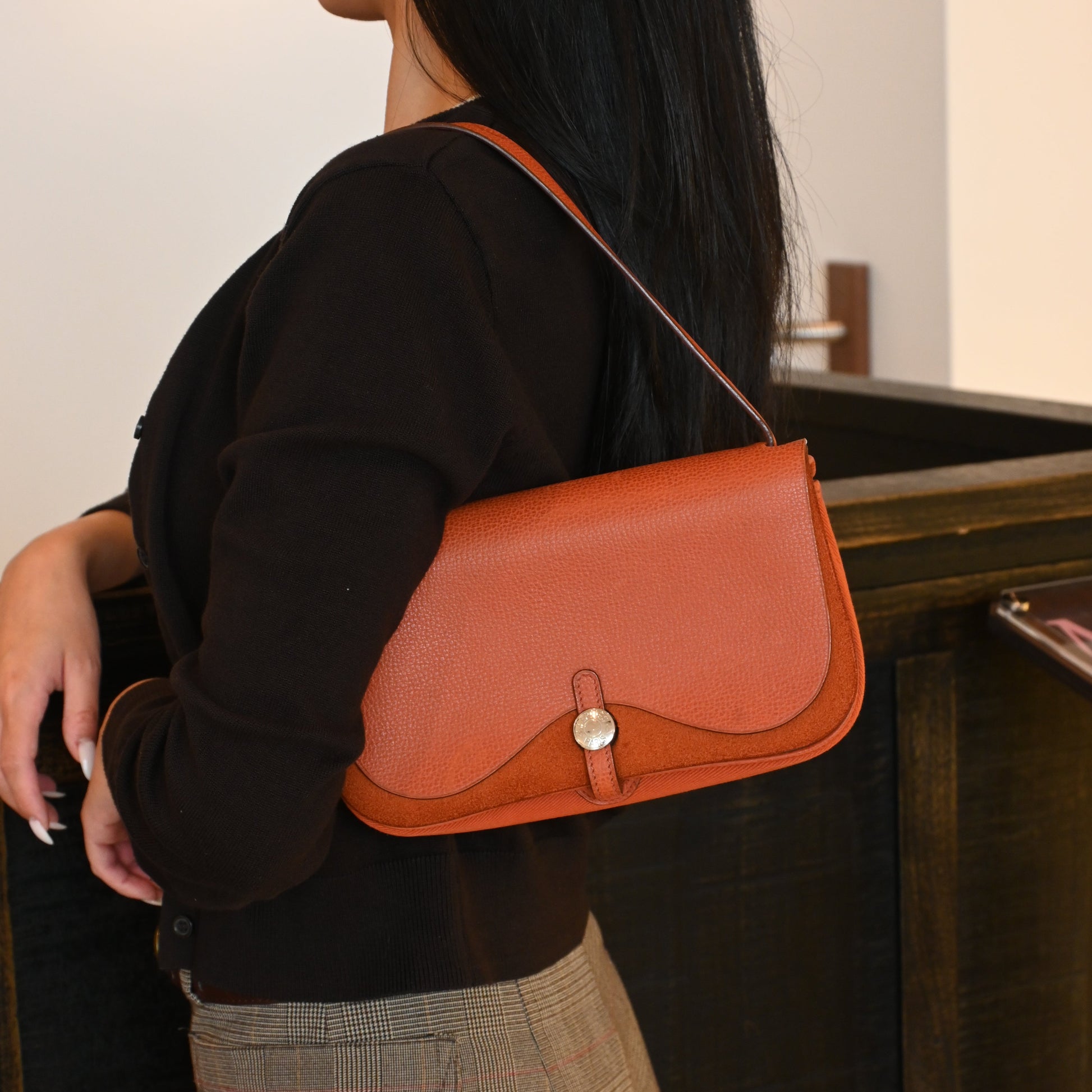 Hermes Colorado PM Vache Liege / Toile - Leluxe Vintage Sdn. Bhd.