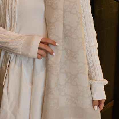 Fendi FXT324 Scarf Wool & Cashmere Beige