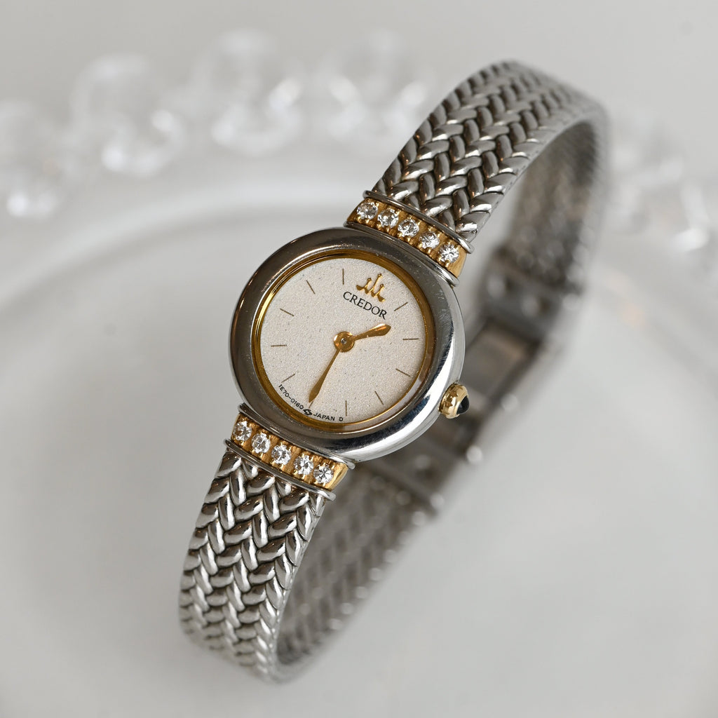 Seiko Credor 18K YG with 10P Diamonds Watch 1E70-0100