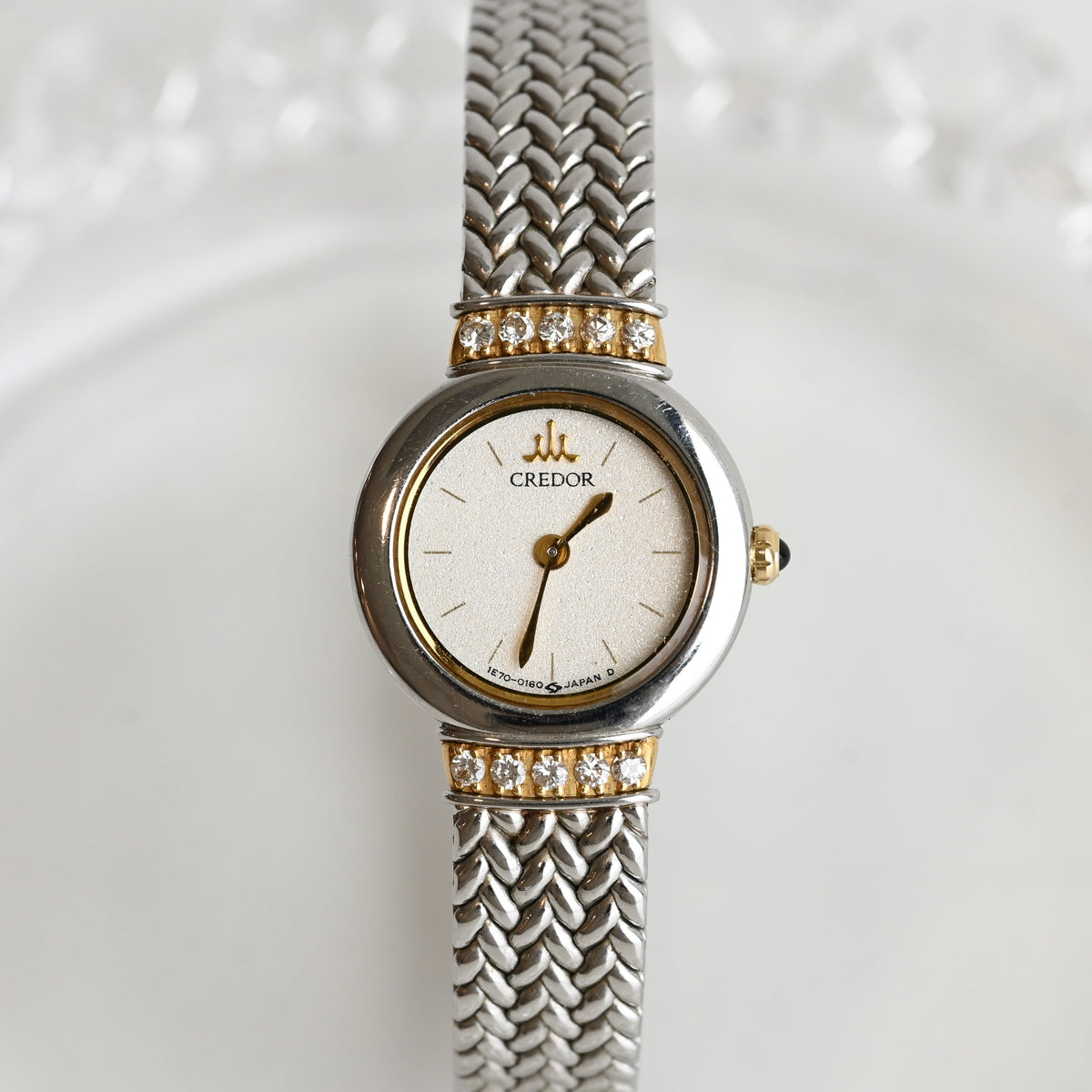 Seiko Credor 18K YG with 10P Diamonds Watch 1E70-0100