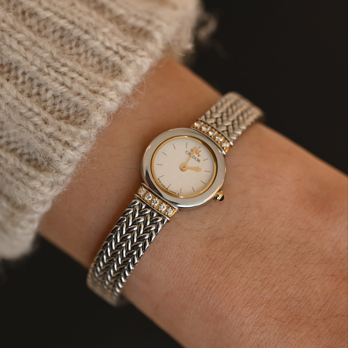 Seiko Credor 18K YG with 10P Diamonds Watch 1E70-0100