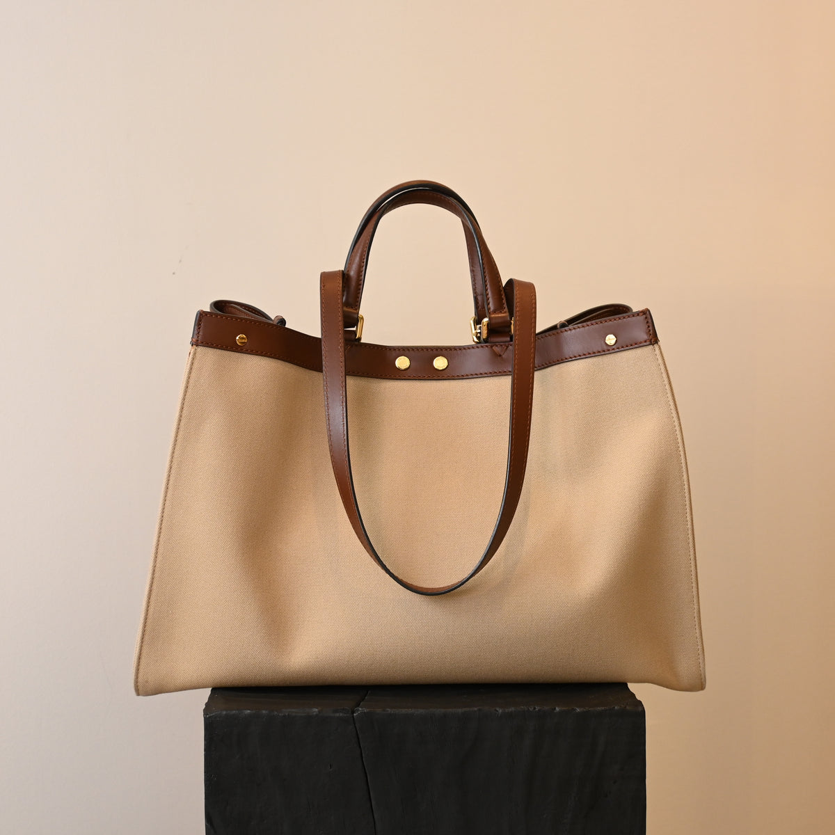 Fendi Wool Peekaboo X-Lite Large Tote
