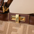 Fendi Wool Peekaboo X-Lite Large Tote