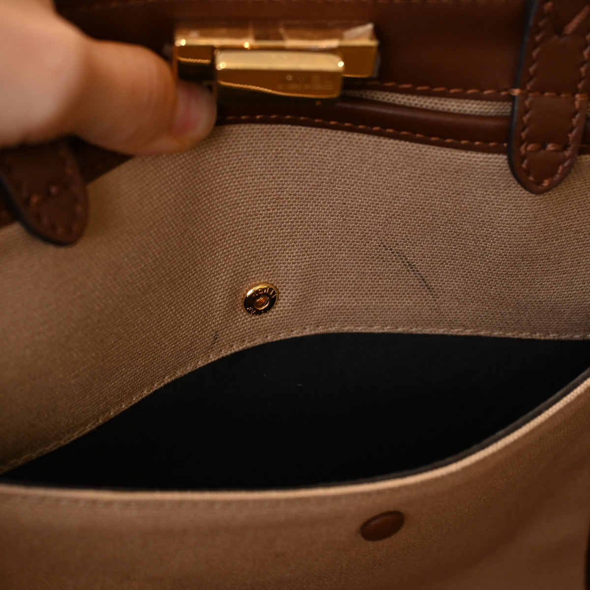 Fendi Wool Peekaboo X-Lite Large Tote