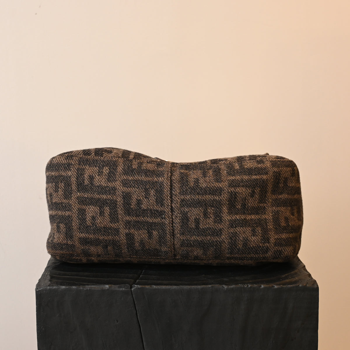 Fendi Mamma Baguette Wool Brown Monogram