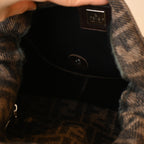 Fendi Mamma Baguette Wool Brown Monogram